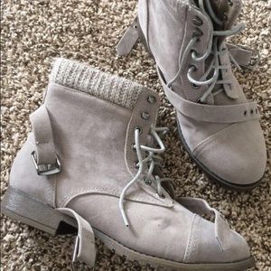 Gray booties